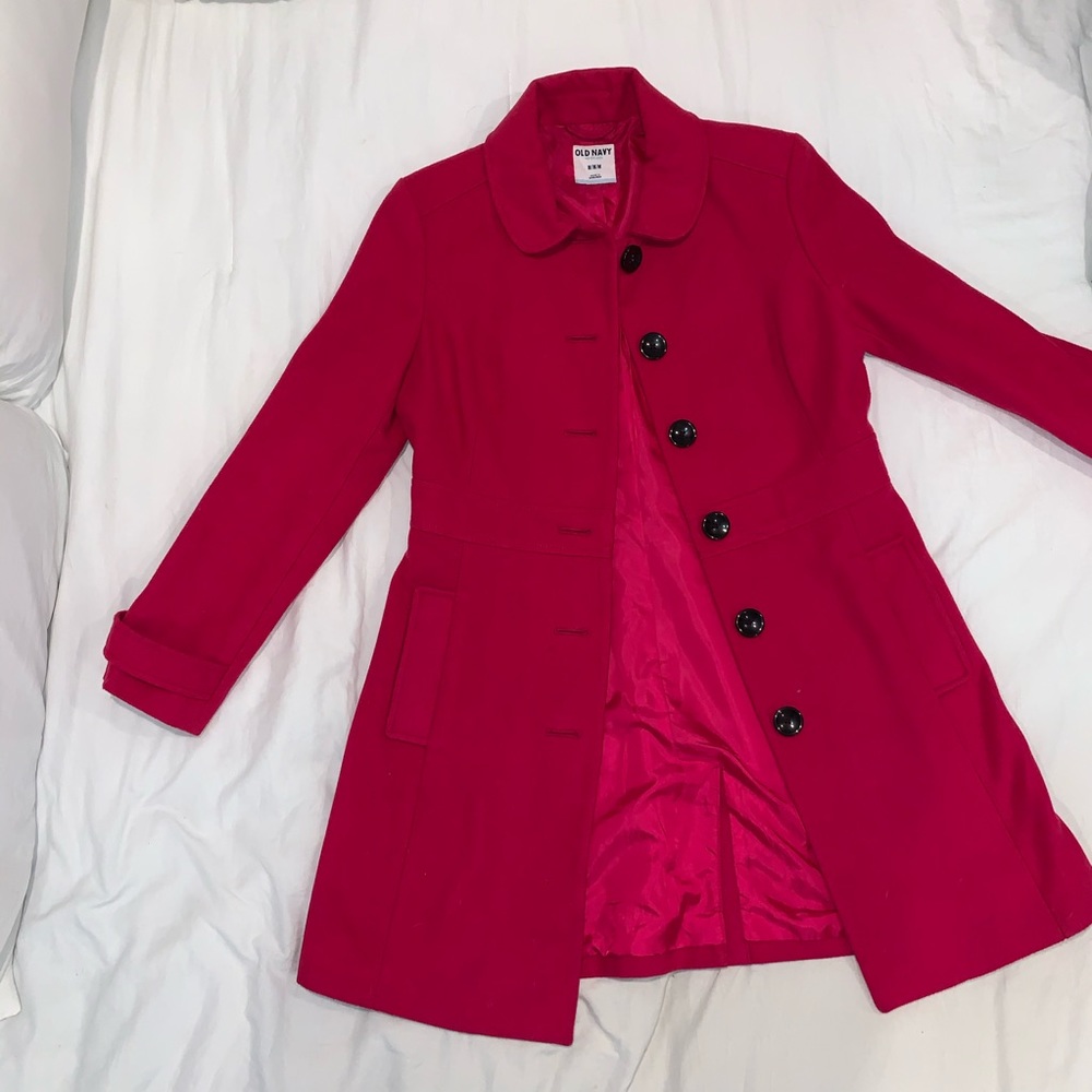 Pink Wool pea coat!